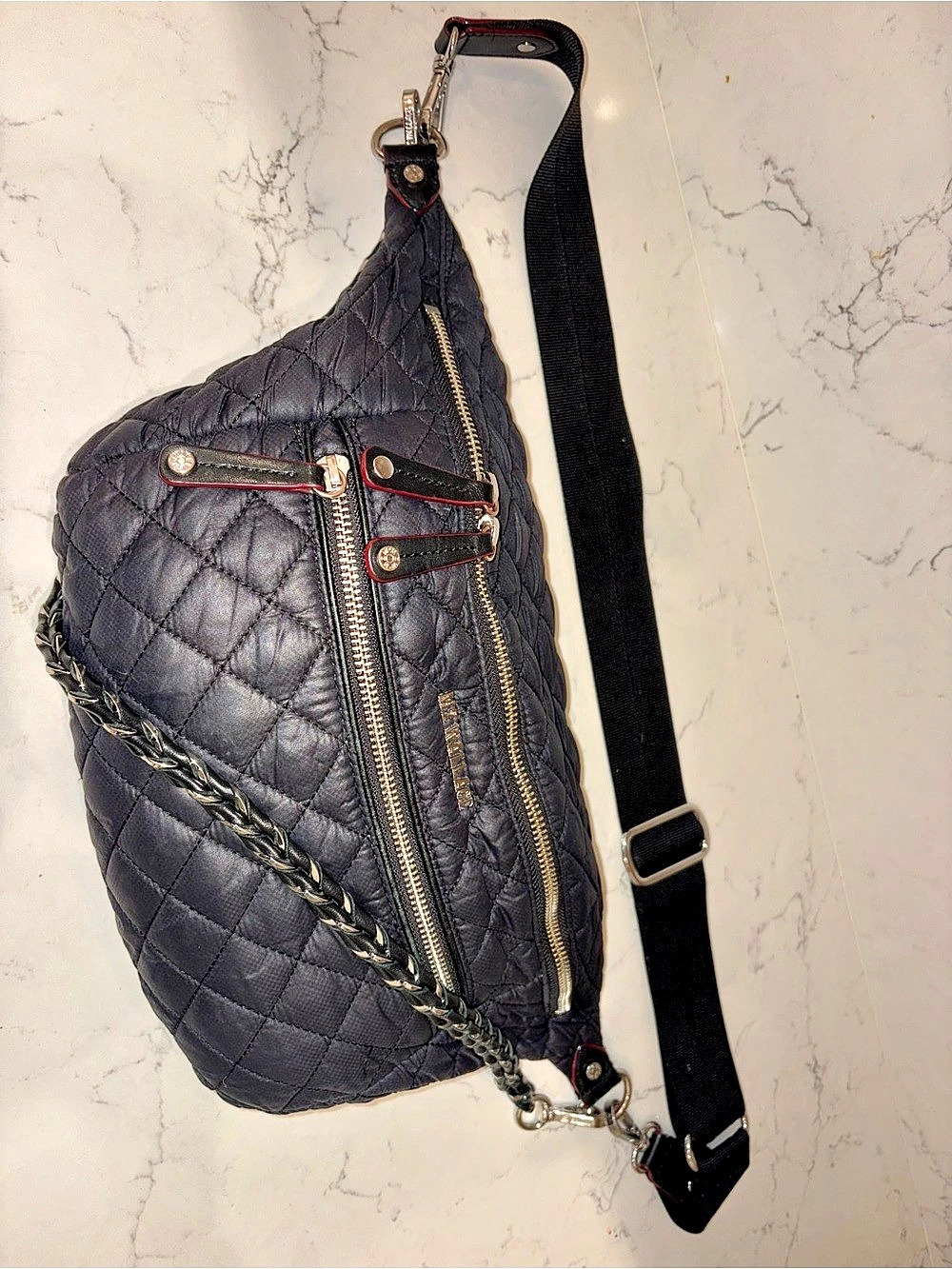 MZ Wallace Crosby Sling Bag Quilted Crossbody Bag